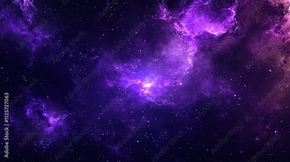 Naklejka premium Dynamic Purple Light Burst in Space Ideal for Imaginative Designs