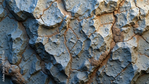 Rough Hewn Granite Texture, Close-Up of Granular Rock Surface photo