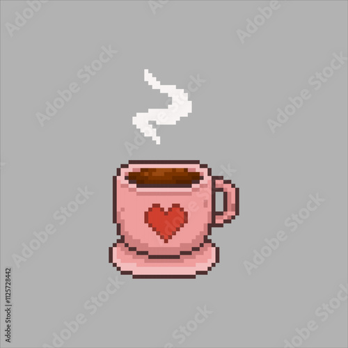 64 bit, abstract, art, bit, cappuccino, cartoon, cocoa, coffee, cup, cute, decoration, design, drink, eps, game, girly, graphic, heart, herbal, hot, icon, illustration, logo, love, mosaic, mug, old, o