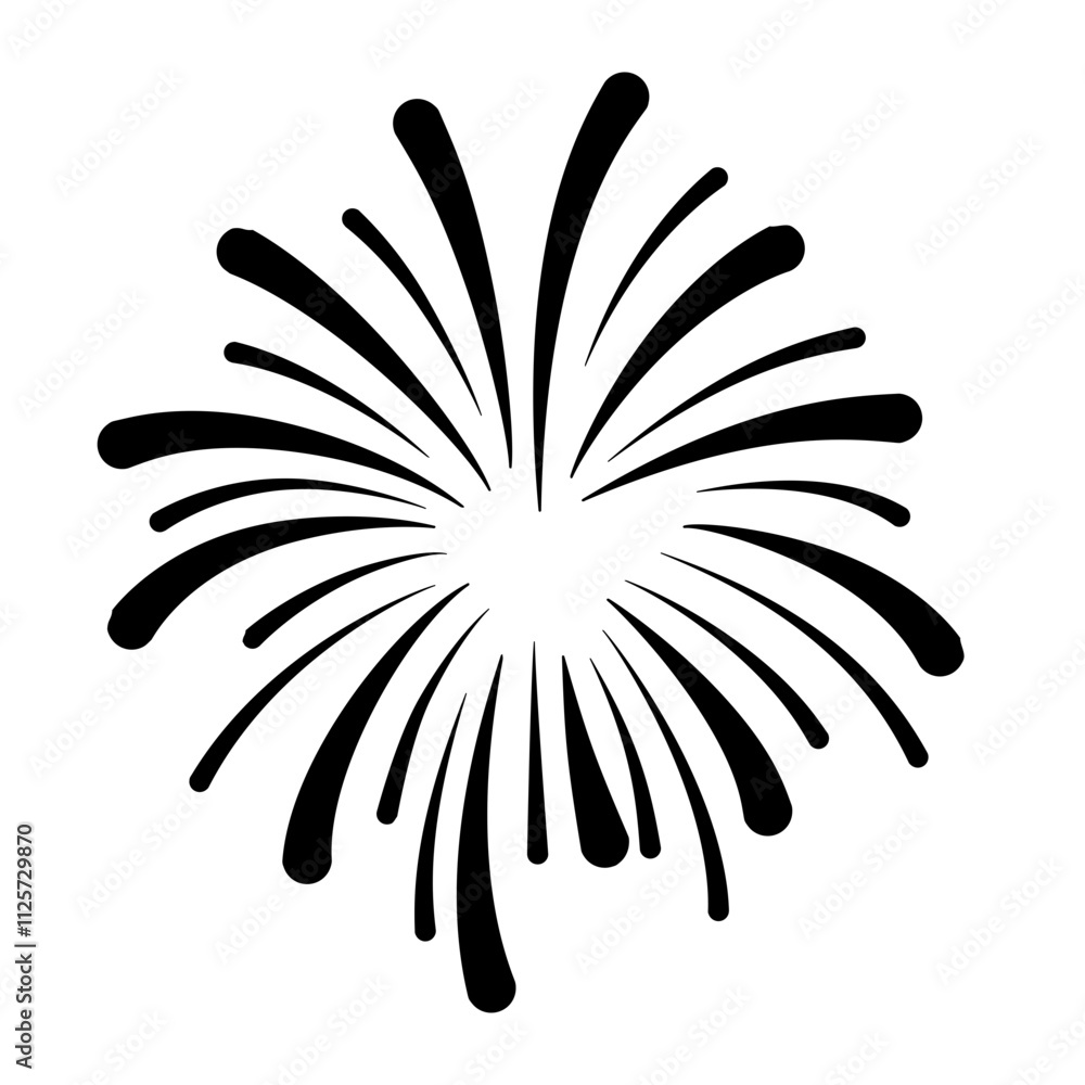 Fototapeta premium firework silhouette vector illustration