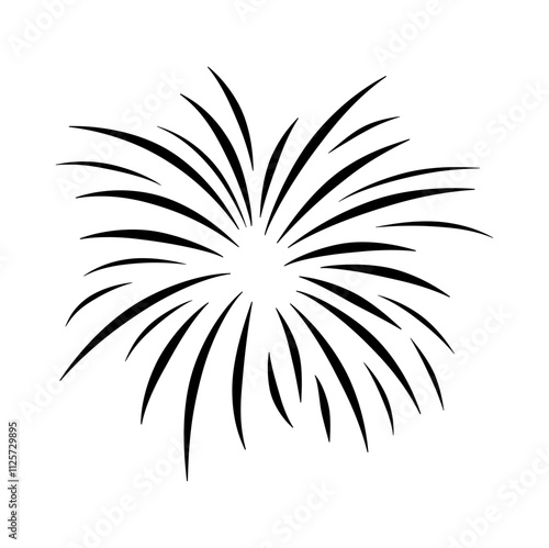 firework silhouette vector illustration