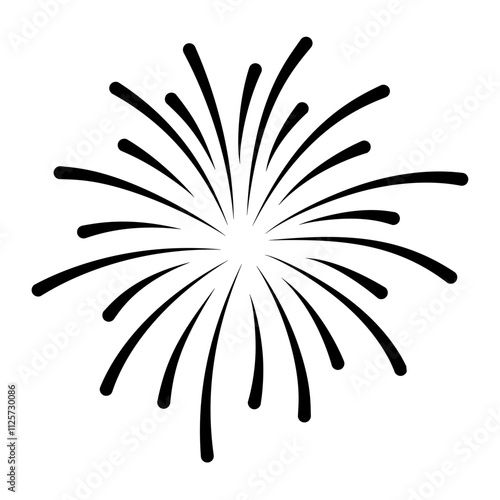 firework silhouette vector illustration
