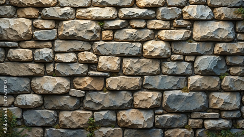 Ancient Stone Wall Texture, Rough, Uneven, Aged Ancient Stone Wall Texture, Rough, Uneven, Aged