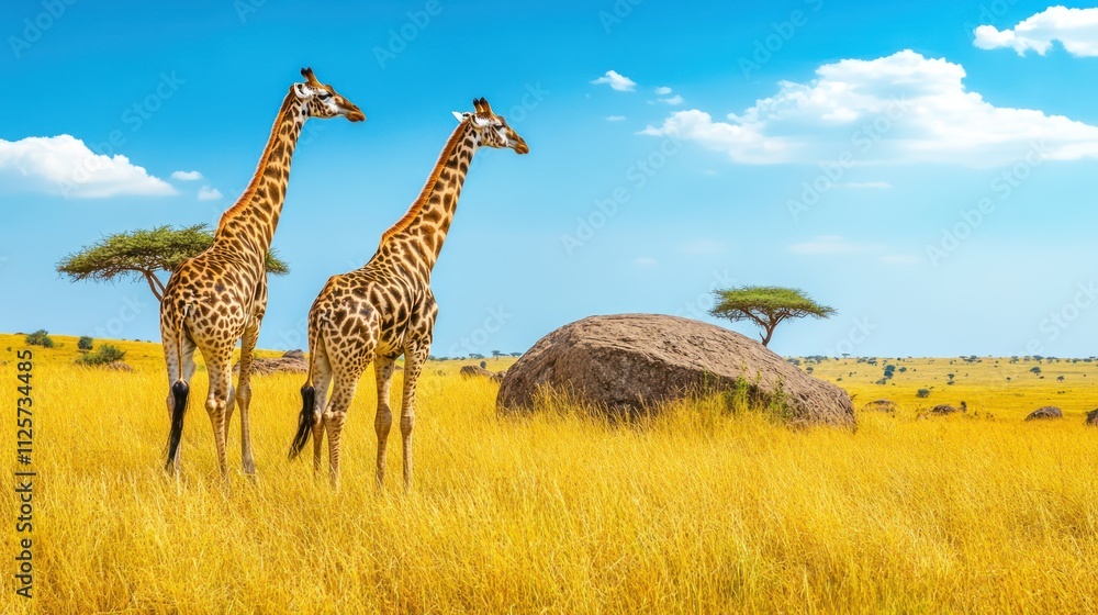 Fototapeta premium Giraffes in the African Savanna