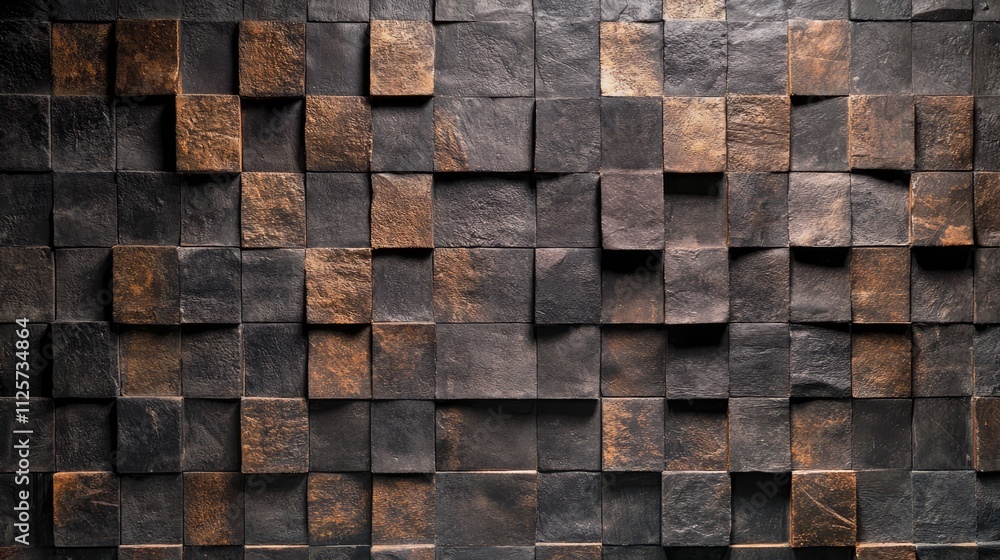 Industrial brick wall texture background featuring a unique pattern of dark and earthy tones for construction and design use. Industrial brick wall texture background featuring a unique pattern of dark and earthy tones for construction and design use.