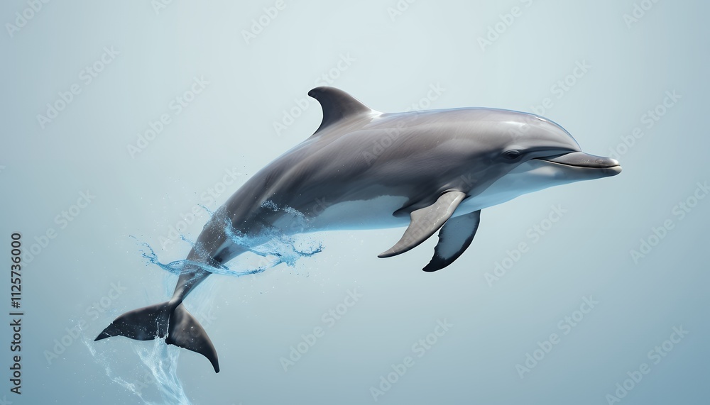 A beautiful dolphin gracefully leaps out of the water, creating a stunning visual. The scene is serene and calm, captured in a clear, bright setting. A beautiful dolphin gracefully leaps out of the water, creating a stunning visual. The scene is serene and calm, captured in a clear, bright setting.