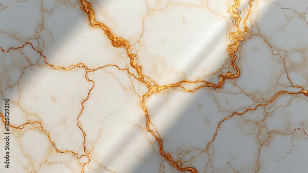 Luxury Polished Marble Texture with Golden Veins and Light Reflection Luxury Polished Marble Texture with Golden Veins and Light Reflection