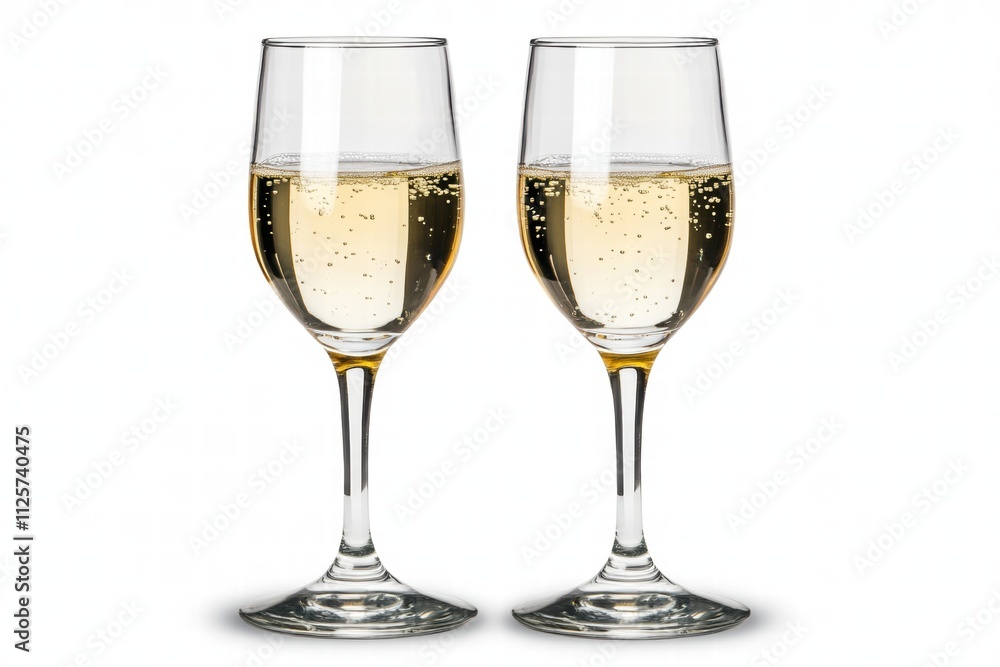 Two Glasses of Sparkling Champagne Two Glasses of Sparkling Champagne