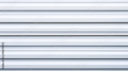 Smooth white corrugated metal sheet surface with parallel lines and subtle textures, ideal for industrial design, backgrounds, and abstract patterns.