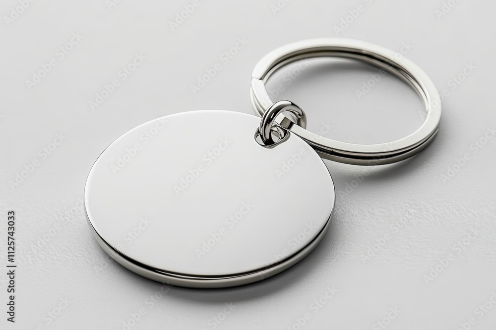 Blank Circular Metal Keyring with a Polished Silver Finish Blank Circular Metal Keyring with a Polished Silver Finish