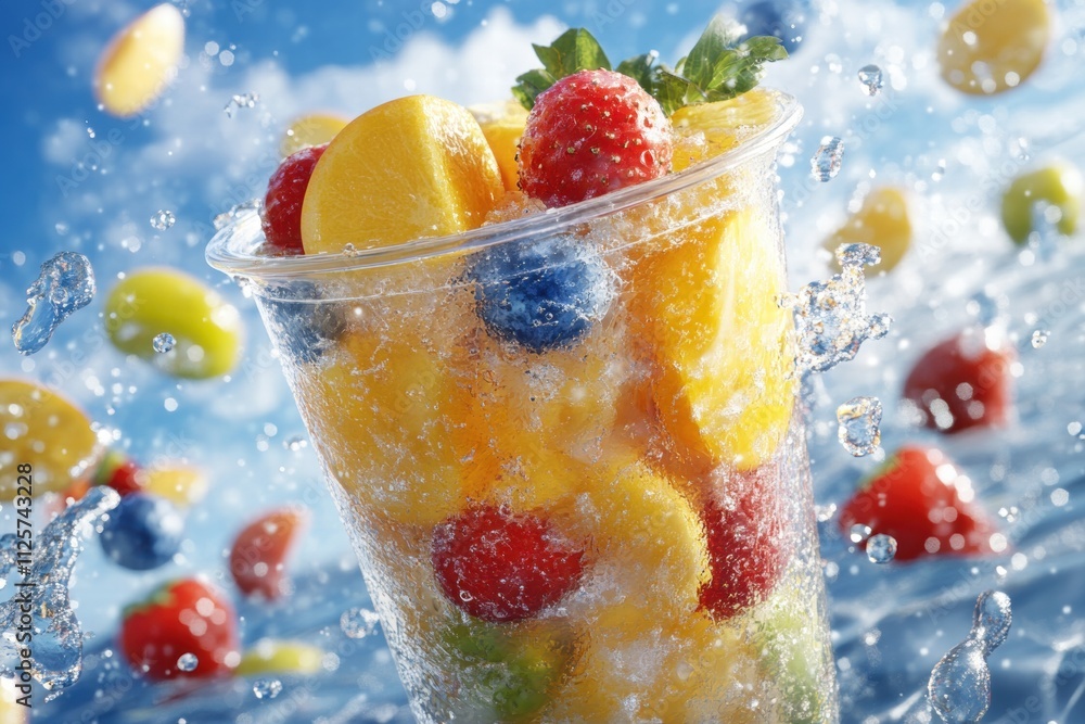 Refreshing Fruit Salad Splash Refreshing Fruit Salad Splash