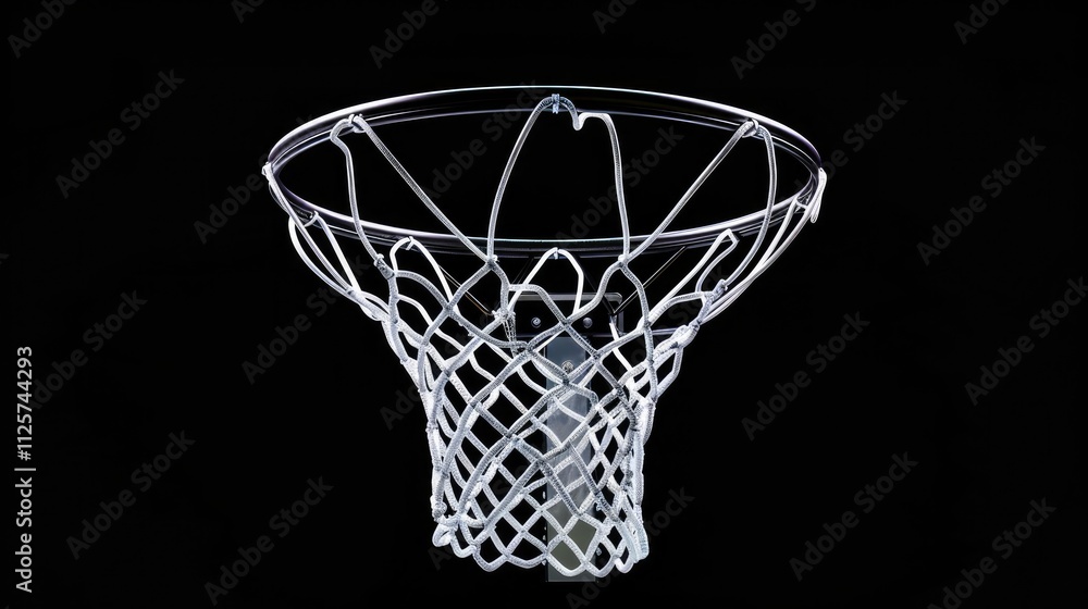 Isolated basketball hoop with a clean white net mini AI generated illustration Isolated basketball hoop with a clean white net mini AI generated illustration