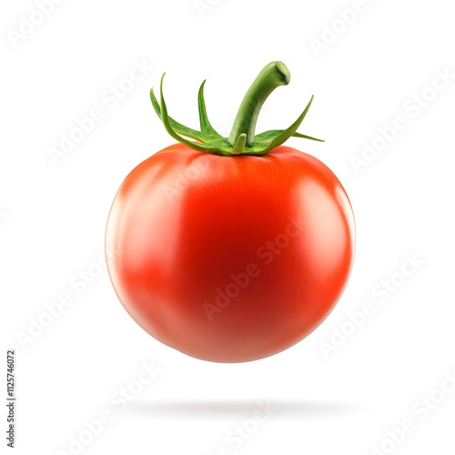 Wallpaper Mural A Single Red Tomato Isolated on White Background Torontodigital.ca