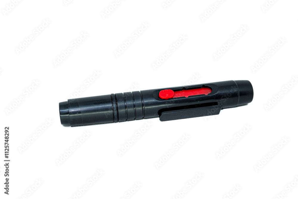 Isolated photo of lens cleaner on white background Isolated photo of lens cleaner on white background