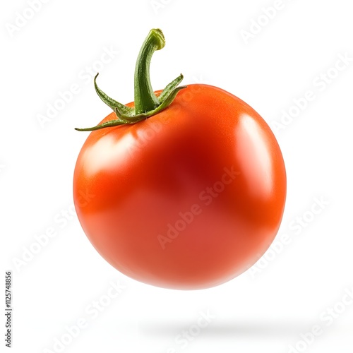Wallpaper Mural A single ripe red tomato isolated on white background Torontodigital.ca