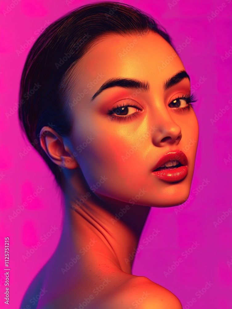 woman against a pastel background woman against a pastel background