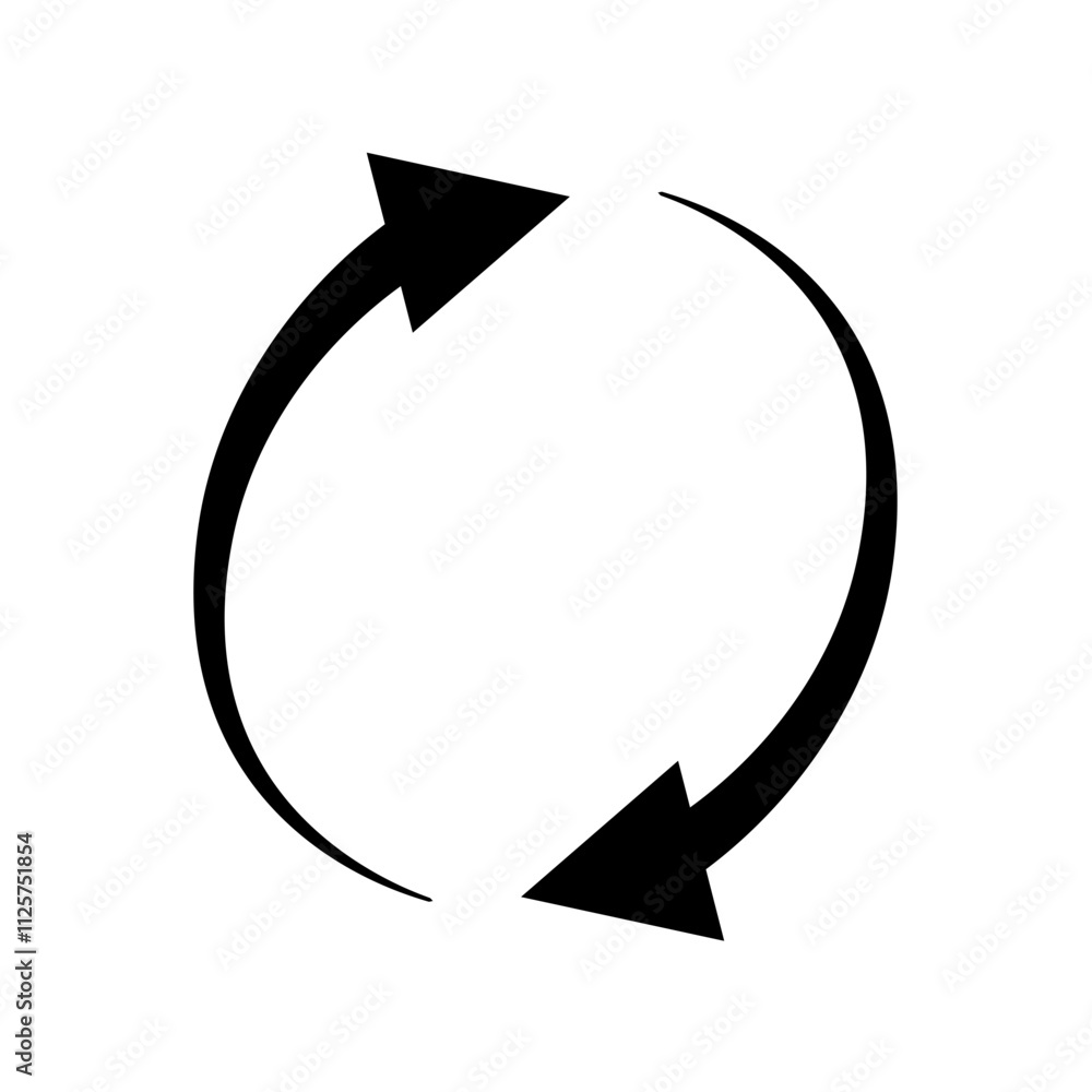 black curved arrow isolated on white background. black curved arrow isolated on white background.