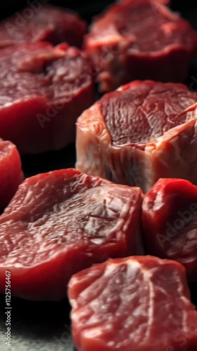 Fresh cuts of beef ready for preparation in a kitchen setting showcasing high-quality meat
