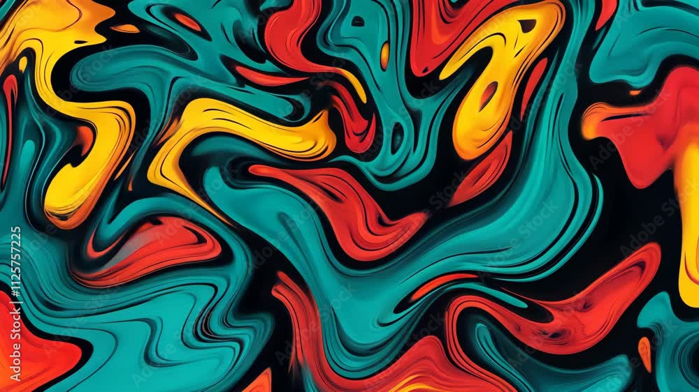 Colorful abstract swirling patterns create a vibrant visual experience with bold hues and dynamic movement Colorful abstract swirling patterns create a vibrant visual experience with bold hues and dynamic movement