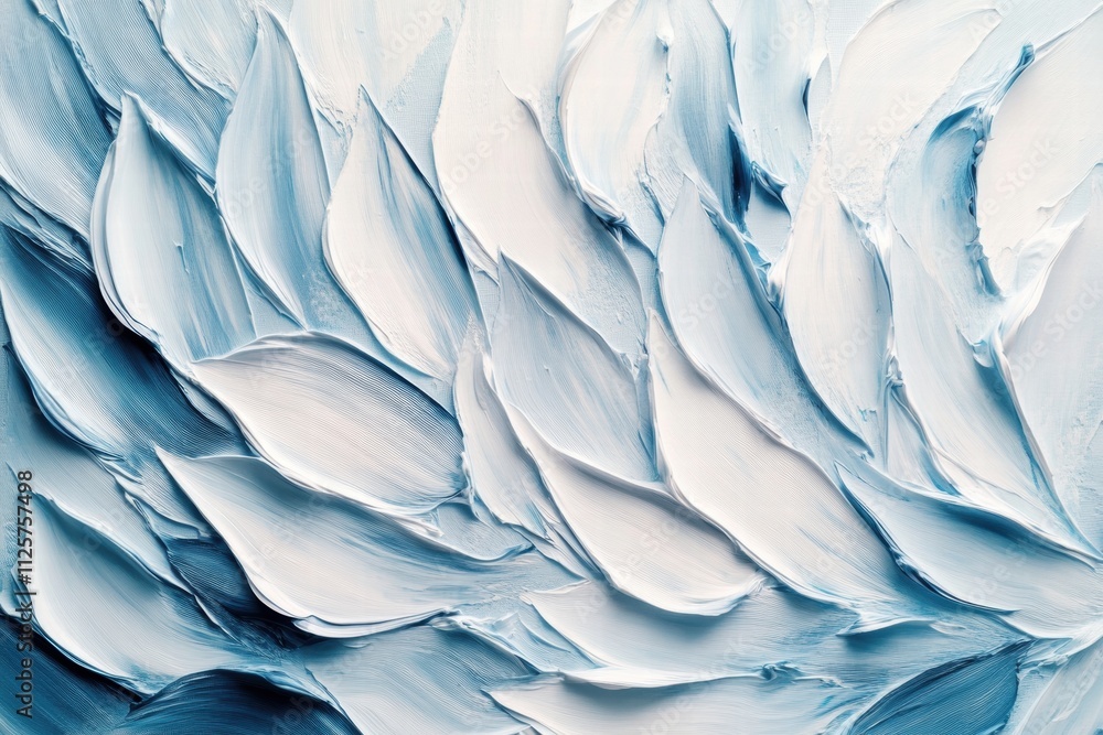 Abstract Blue and White Impasto Texture Abstract Blue and White Impasto Texture