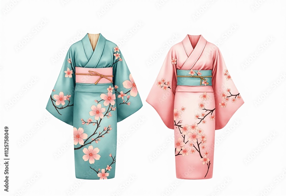 Artistic Textile Design: Flowing Watercolor Kimonos Featuring Delicate Flowers and Minimalist Composition
Artistic Textile Design: Flowing Watercolor Kimonos Featuring Delicate Flowers and Minimalist Composition