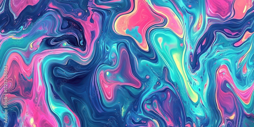 A vibrant abstract design featuring swirling colors of pink, blue, and green. A vibrant abstract design featuring swirling colors of pink, blue, and green.