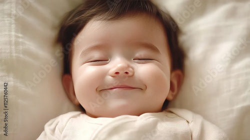 Joyful Baby Sleeping with a Sweet Smile