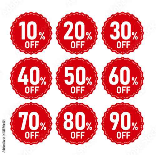 割引　セール 　値引ラベル ％OFF