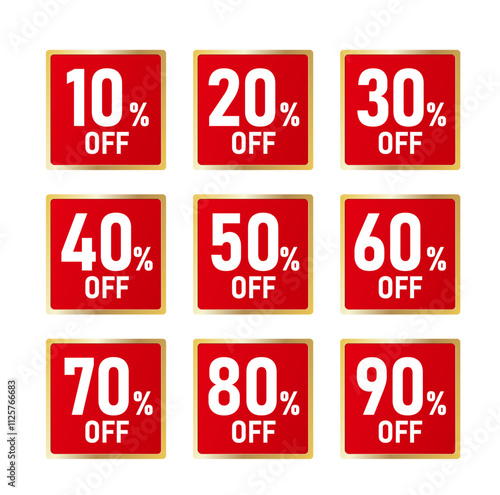 割引　セール 　値引ラベル ％OFF