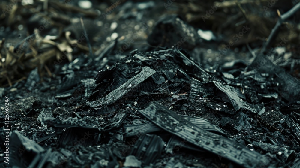 Fototapeta premium Plastic Pollution: The accumulation of plastic waste in the environment, where it releases methane during decomposition, further contributing to global warming and ecological damage. 
