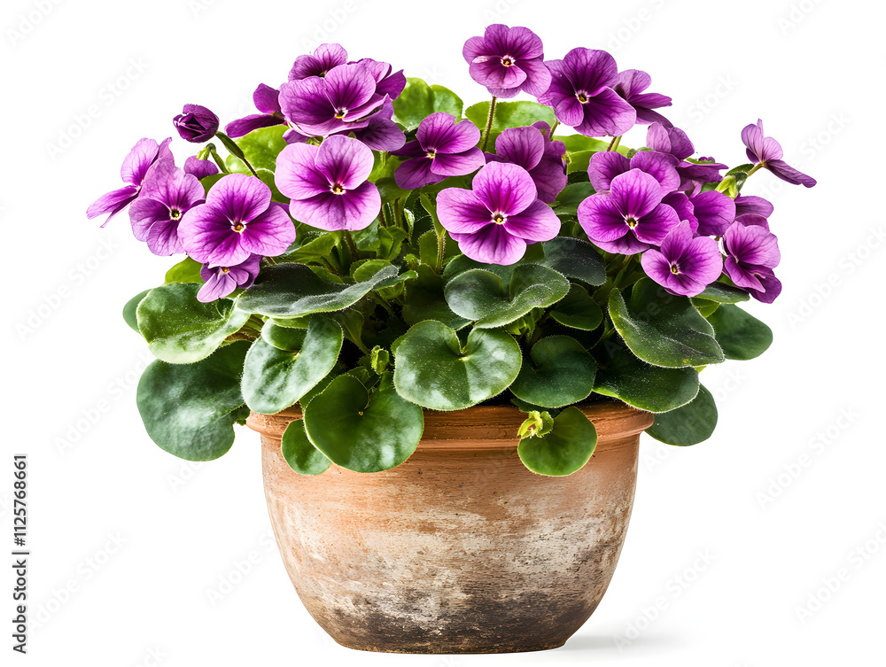 Naklejka premium pink flower in a pot