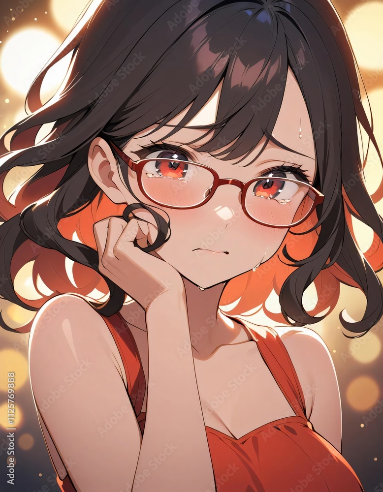 close up anime girl crying sad close up anime girl crying sad