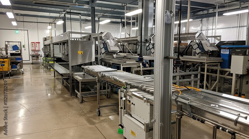 Food Manufacturing Production Line Automation, Efficient and Precise Process for Quality Food Production in Modern Industry. Food Manufacturing Production Line Automation, Efficient and Precise Process for Quality Food Production in Modern Industry.