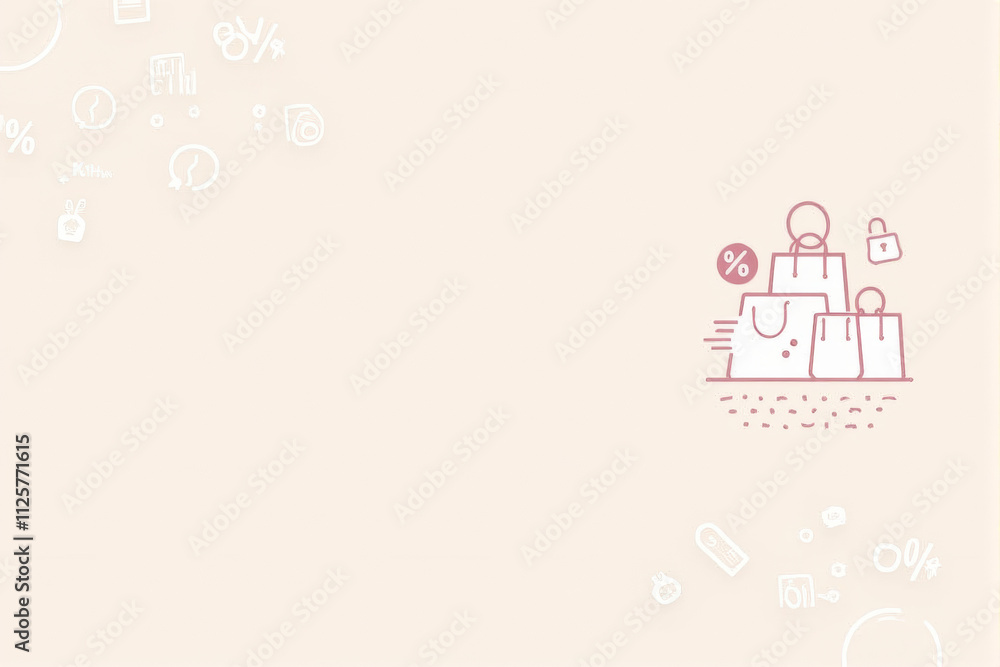 An abstract shopping illustration background with geometric shapes, vibrant gradients, and shopping elements like carts and price tags.. An abstract shopping illustration background with geometric shapes, vibrant gradients, and shopping elements like carts and price tags..