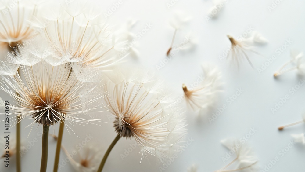 Delicate Dandelion Seed Heads, Soft, Downy Texture and Fragile Beauty Delicate Dandelion Seed Heads, Soft, Downy Texture and Fragile Beauty