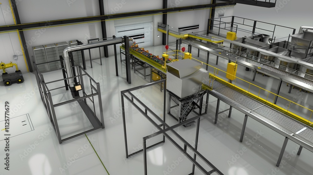 Food Manufacturing Production Line Automation, Efficient and Precise Process for Quality Food Production in Modern Industry. Food Manufacturing Production Line Automation, Efficient and Precise Process for Quality Food Production in Modern Industry.