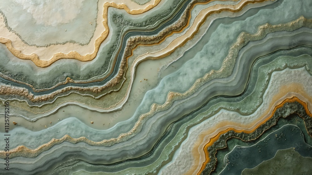 Abstract Green Brown Agate Stone Texture, River Rock Polished Surface Abstract Green Brown Agate Stone Texture, River Rock Polished Surface