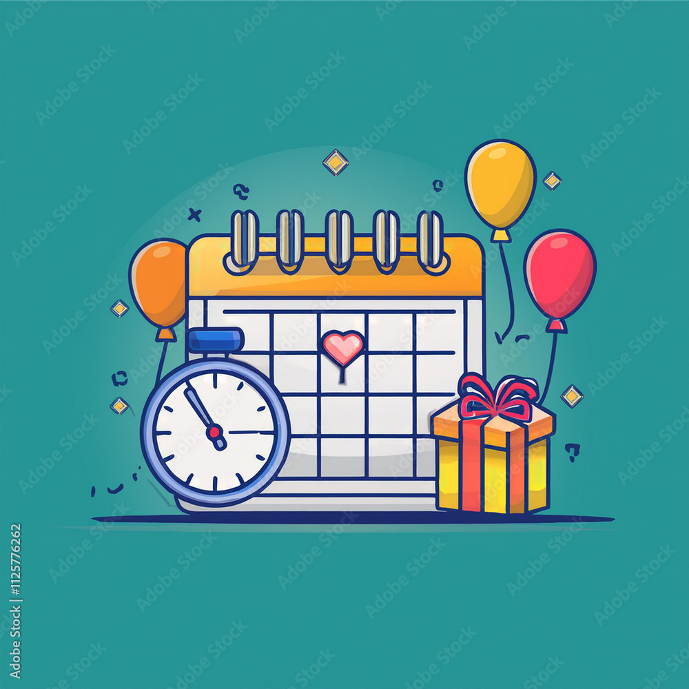 Naklejka premium Event planning-themed icons for professional branding, party organization, and event design solutions, ideal for digital use.
