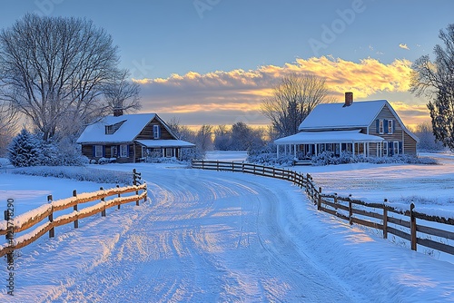 On a quiet rural lane bordered by frosted trees, a handful of carolers form a semicircle. Bundled in scarves and hats, they lift their voices toward the pale moonlight. The gentle crunch of 