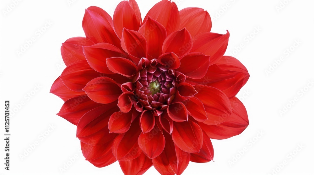 beautiful red dahlia flower isolated on white background beautiful red dahlia flower isolated on white background