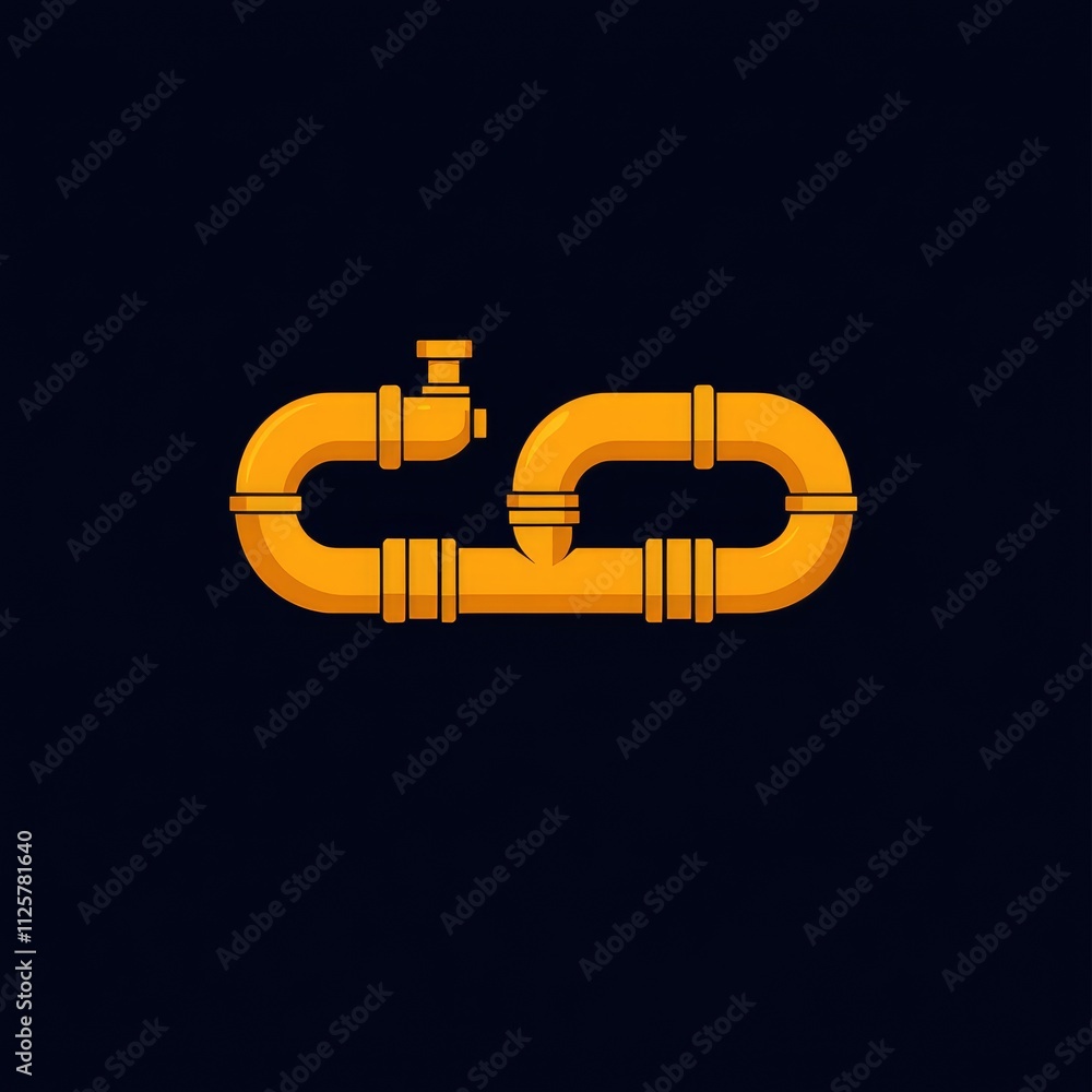 A stylized illustration of interconnected yellow pipes on a dark background. A stylized illustration of interconnected yellow pipes on a dark background.