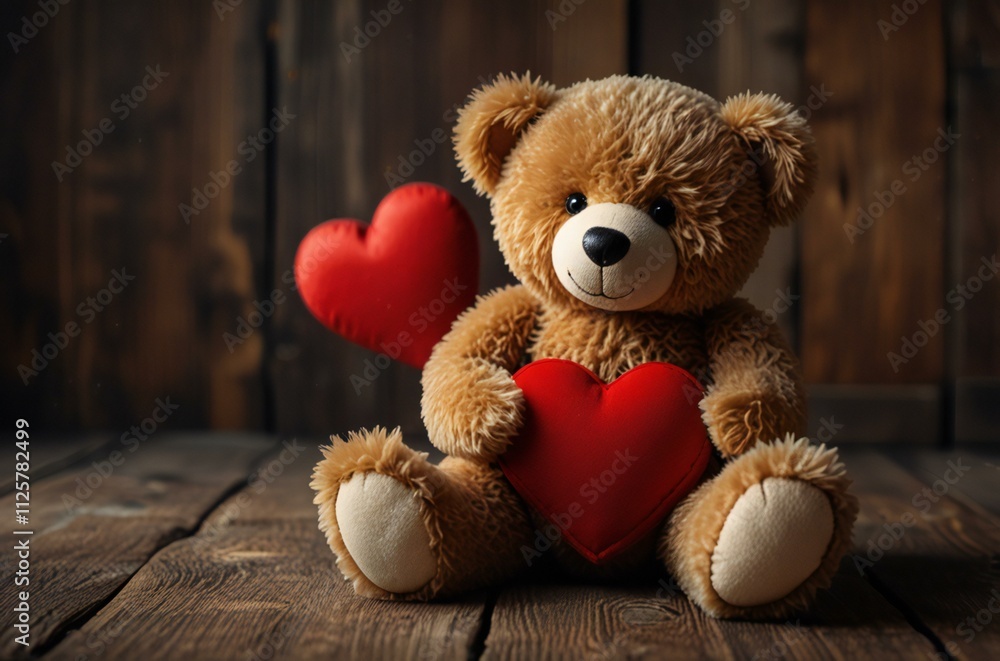 Obraz premium teddy bear with heart