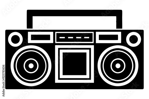 Boombox Vector Silhouette Design