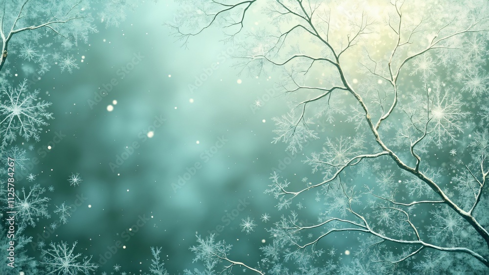 Enchanted Winter, Frost-Covered Branches & Delicate Ice Crystals Enchanted Winter, Frost-Covered Branches & Delicate Ice Crystals
