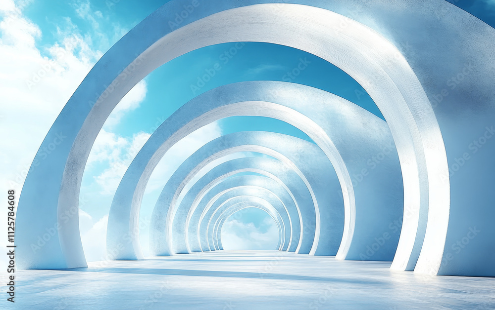 Obraz premium blue corridor