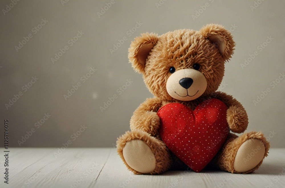 Fototapeta premium teddy bear with heart