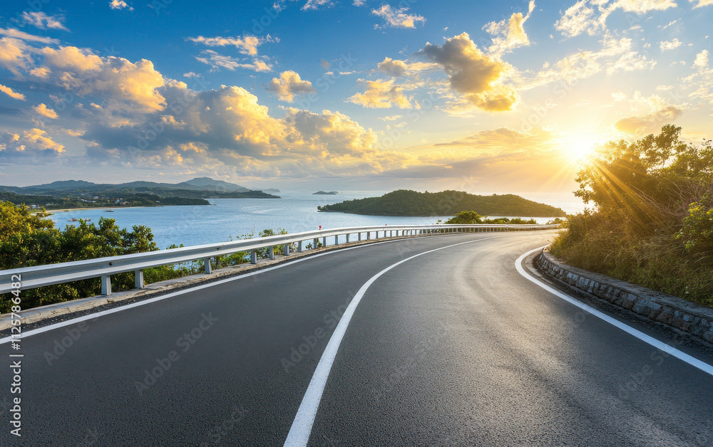 Fototapeta premium sunset on the road