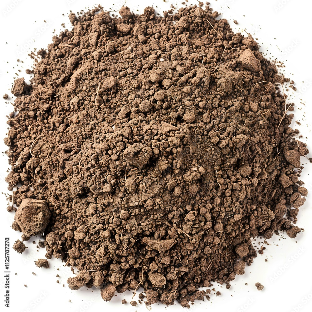 Brown dirty fertile loam for the soil isolated Brown dirty fertile loam for the soil isolated