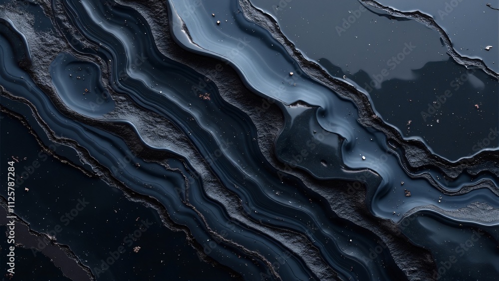 Mysterious Dark Obsidian Stone Texture, Abstract Art Background Mysterious Dark Obsidian Stone Texture, Abstract Art Background