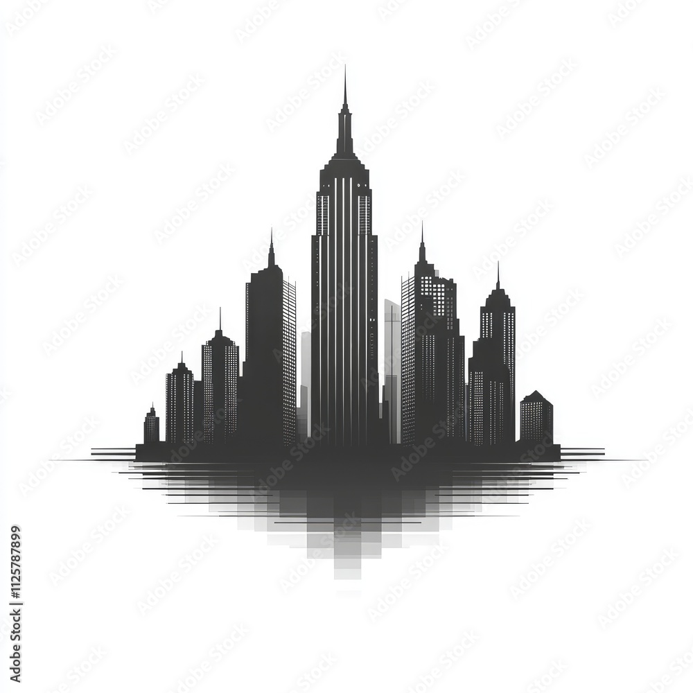 A stylized silhouette of a city skyline with a prominent tower, emphasizing urban architecture. A stylized silhouette of a city skyline with a prominent tower, emphasizing urban architecture.